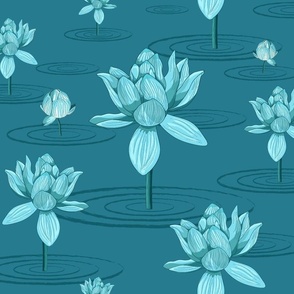 Lotus Pond - Monochrome Moments