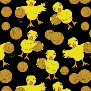 Basketball Chick Petal Solid Color Coordinates Black