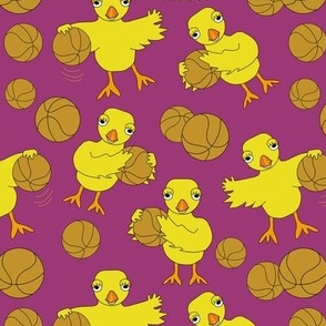 Basketball Chick Petal Solid Color Coordinates Berry