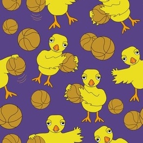 Basketball Chick Petal Solid Color Coordinates Grape