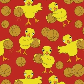 Basketball Chick Petal Solid Color Coordinates Poppy Red