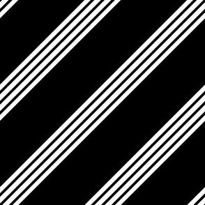 Black and white diagonal stripes