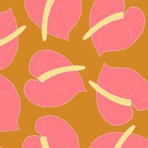 Anthuriums - Mustard