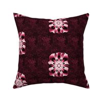 monochromatic floral patch - rhodo red