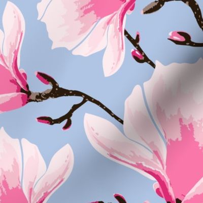 3109 large - Magnolias in Bloom - Dreamy Blue
