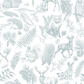woodland toile animal in pines SW silver lake