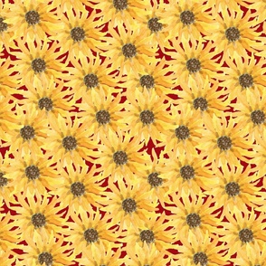 Sunflowers on Red