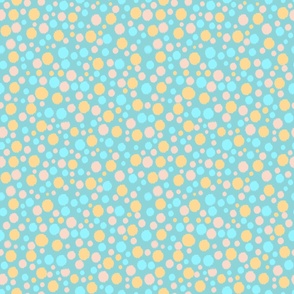 Cutesy Dots- Blue and Yellow