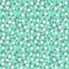 Cutesy Dots-  Green and Blue