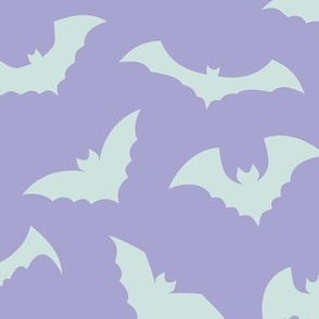 Pastel Purple and Green Bats - L