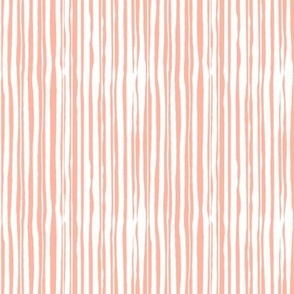 Wonky Vertical Stripes - Coral