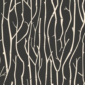 Sakura - Shinrin-Yoku - Forest Bathing - Branches - Natural on Charcoal Gray