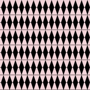 Black and pink diamond stripes