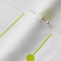 Ballastic Lines - Lime Green on White