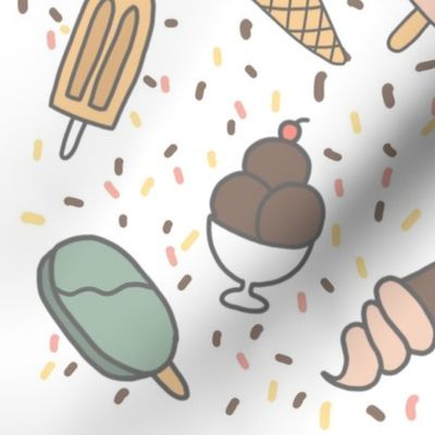 Ice cream pattern with sprinkles