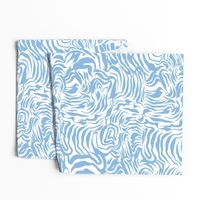 Cornflower blue wiggly line work - large