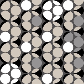 Dots On Dots Gray Brown large
