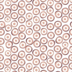 Retro circles. Beiges on a cream background