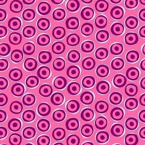 Retro circles. Pink purple on a pink background