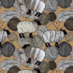 Wooly Yarn, Aran Sheep Sweaters (large scale)    
