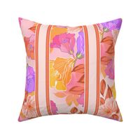 FLORAL GLOW BRIGHT SUNSET STRIPES