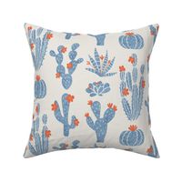 Cacti Garden | Blue and Orange