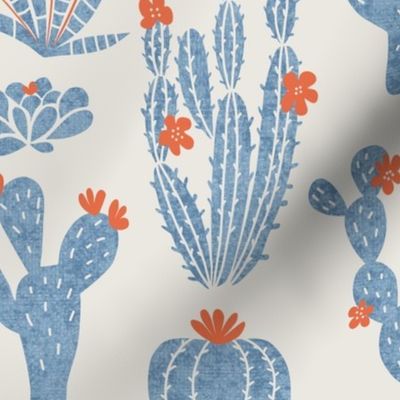 Cacti Garden | Blue and Orange