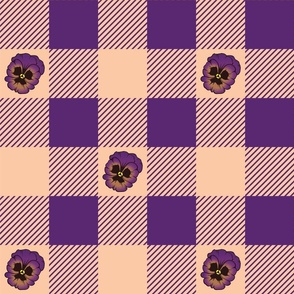Pansy Check - Purple