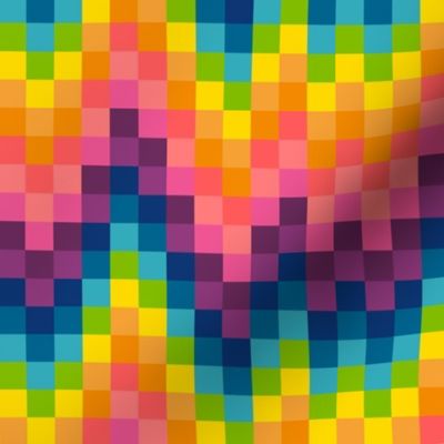 Flame Stitch Rainbow - medium scale