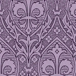 Gothic Revival Fleur de Lys, 6W, lavender