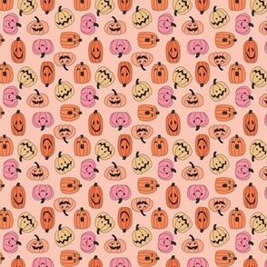 Silly Tossed Halloween Jack O Lantern Pumpkins mini