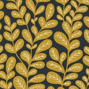 Aria Floral Collection - Vine Leaves - Gold