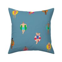 Swimmers Pool Floats Dusty Blue