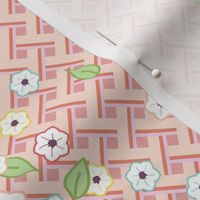 Simple Flowers on Lattice - peach - large scale