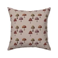 Watercolor Mushrooms-Large l