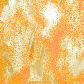 Splashes of Sparkles Orange and Gold Abstract