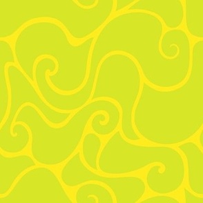 Retro Liquid Swirls in Lemon Lime