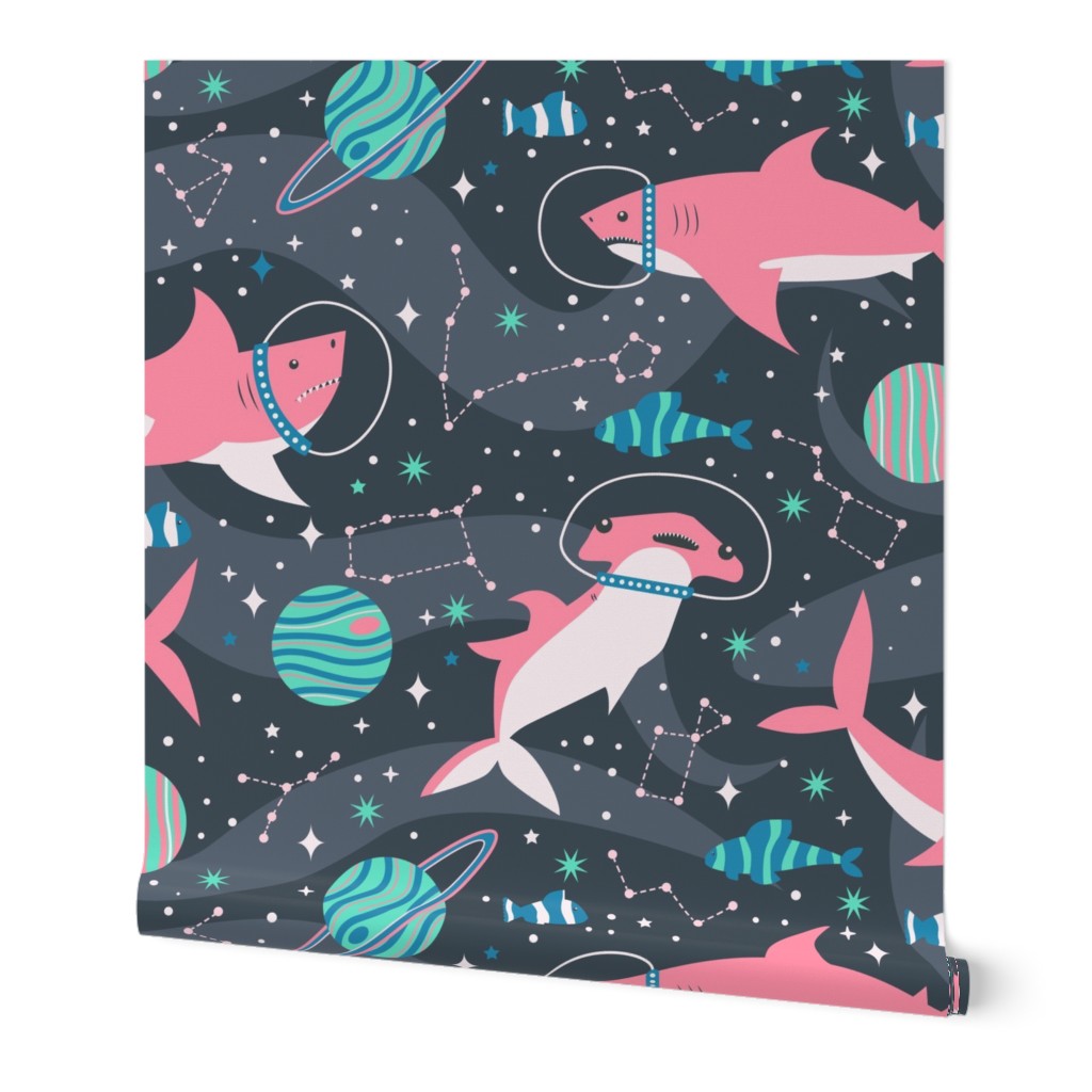 Pink Space Sharks - Large