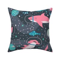 Pink Space Sharks - Large