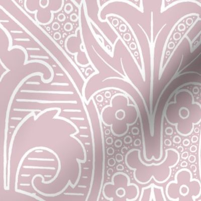 Gothic Revival Fleur de Lys, 12W, pink