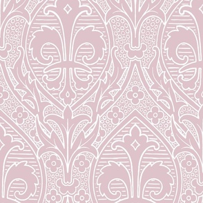 Gothic Revival Fleur de Lys, 12W, pink