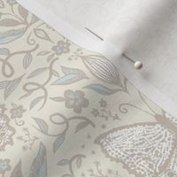 Lovely Lacy Butterfly Damask, Neutral Tones by Brittanylane