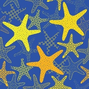 Bright textured seamless star pattern