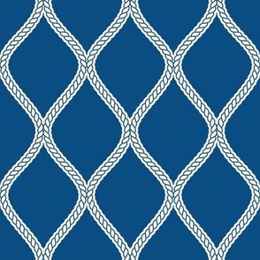 Marine blue ogee style seamless pattern