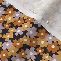 mini micro // Fall Floral for Halloween in Butternut and DESATURATED Lilac