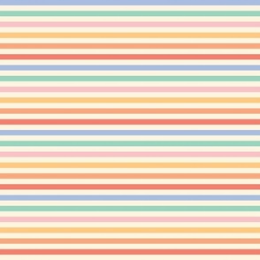 Pastel Stripes 1/4" {Ivory}