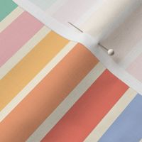 Pastel Stripes 3/4" {Ivory}