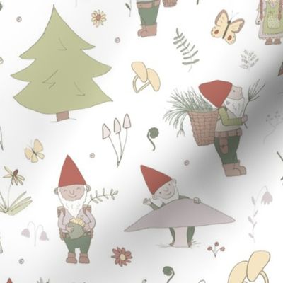 Enchanted Forest - Gnomes on White_LRG