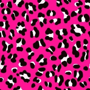 Retro Hot Pink Pink Leopard Pattern