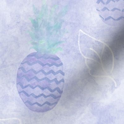 Pineapple, Pineapples, Purple, Teal, Green, Lavender, Tropical, Beach, Fruit, JG Anchor Designs by Jenn Grey